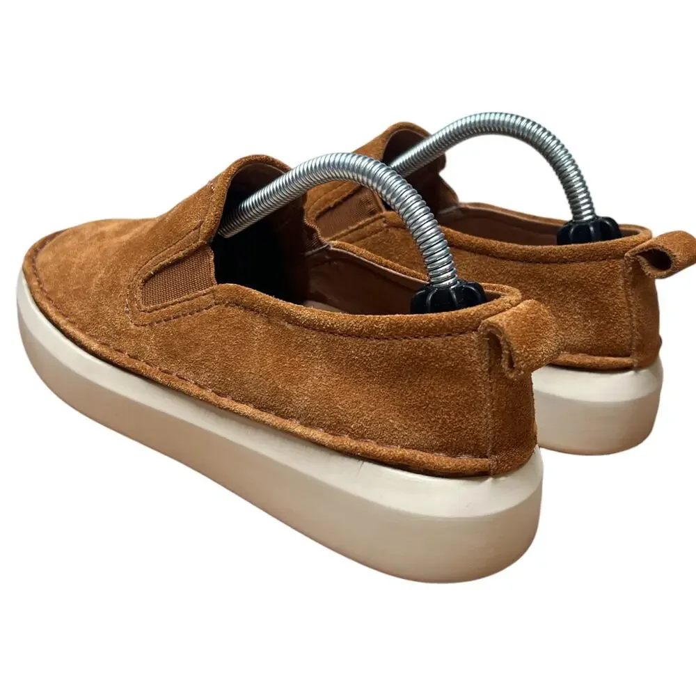 FRYE Ivy Women’s Size 6 Casual Sneaker Cognac Suede Leather Slip On Comfort